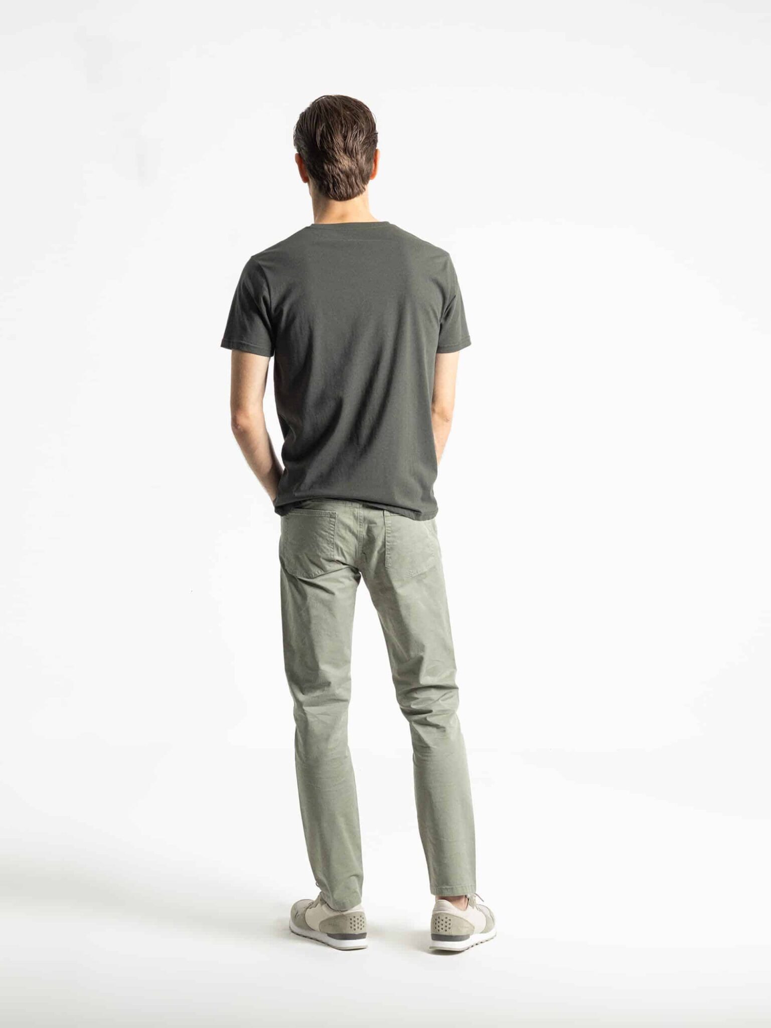 PANTALÓN 5 BOLSILLOS VERDE — vista 3