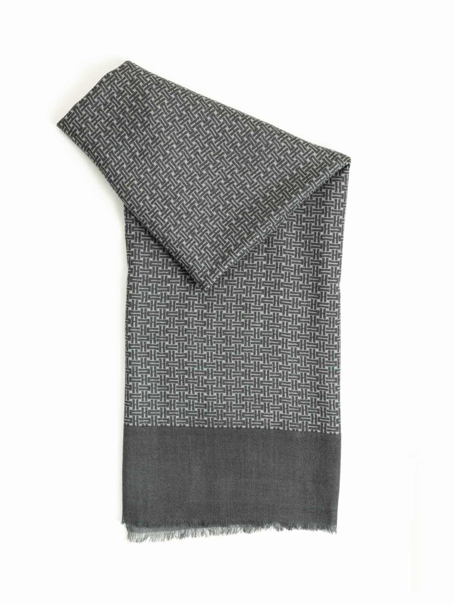 BUFANDA LANA PRINT GEOMÉTRICO GRIS - foto 4