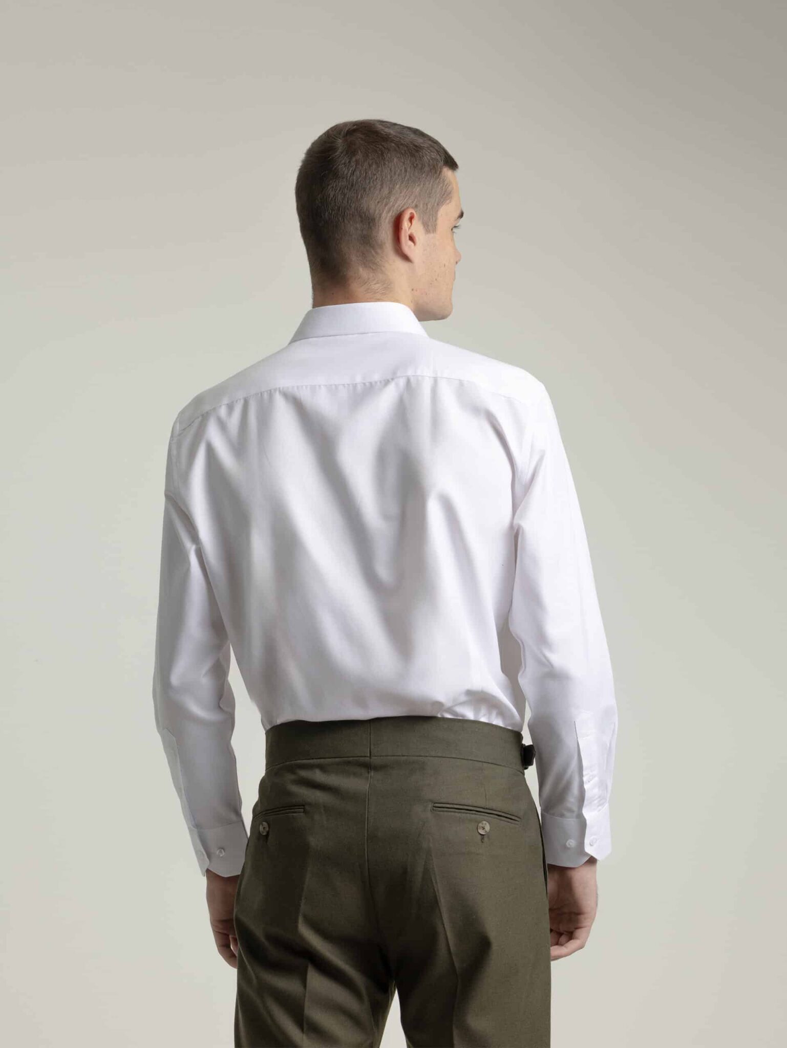 PuroEgo Camisa Blanca Cuello Italiano — Hombre