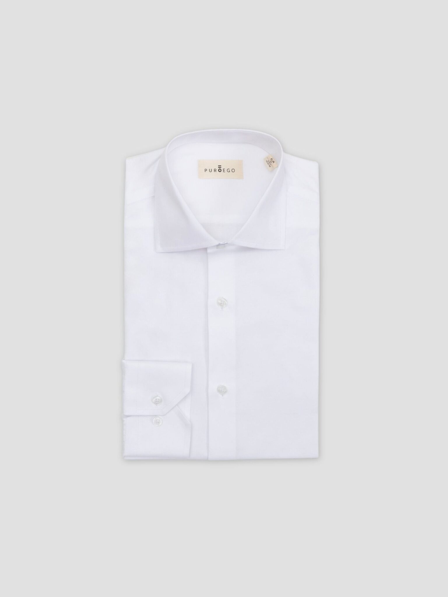 PuroEgo Camisa Blanca Cuello Italiano — Hombre