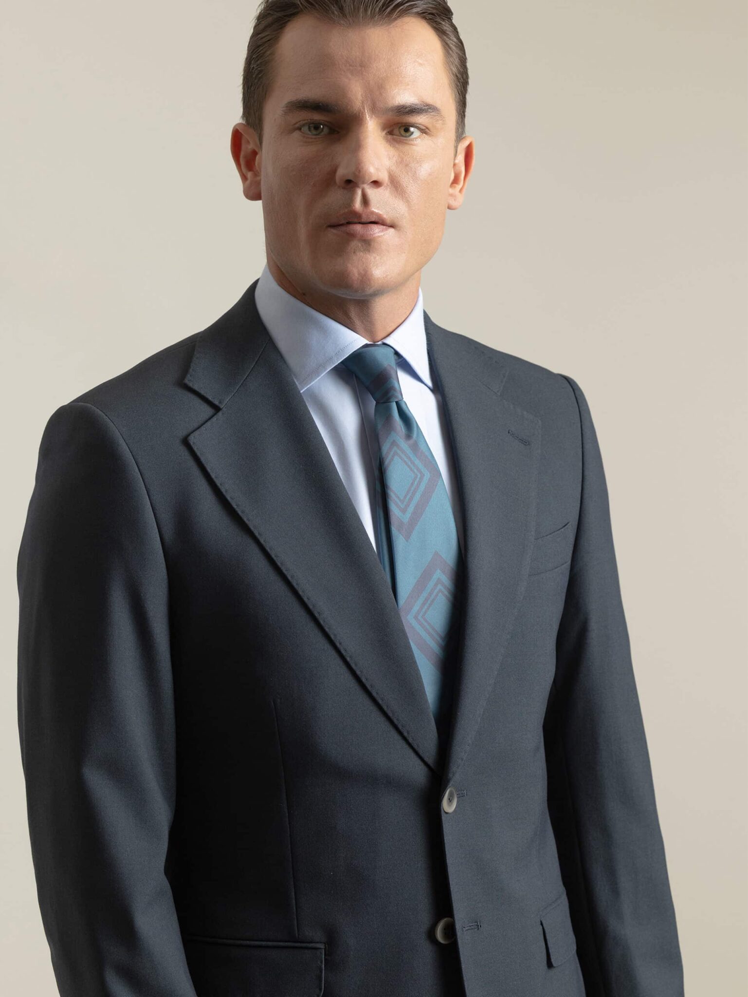 PuroEgo Traje 2 Piezas Azul Petróleo Clásico Moderno — Hombre