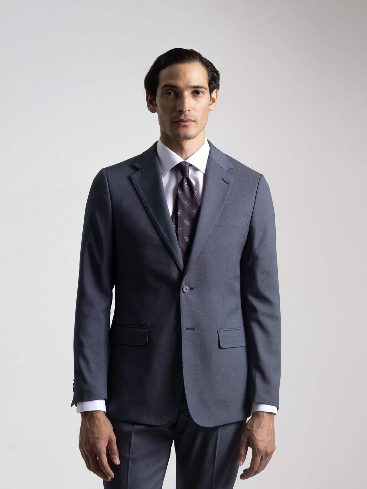 PuroEgo Traje 2 Piezas Gris Azulado Slim Fit — Hombre