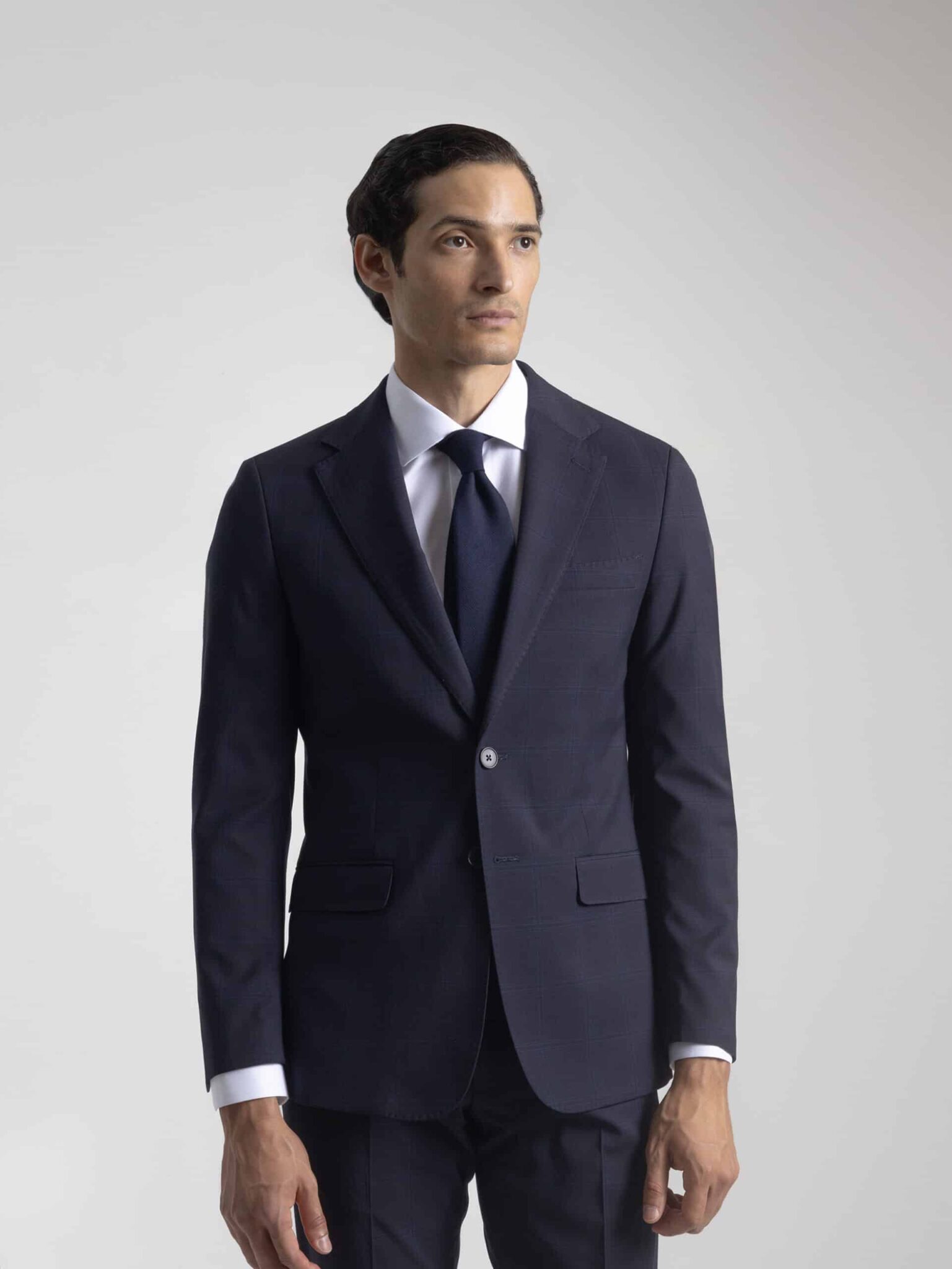 PuroEgo Traje 2 Piezas Azul Marino Cuadro Tonal — Hombre
