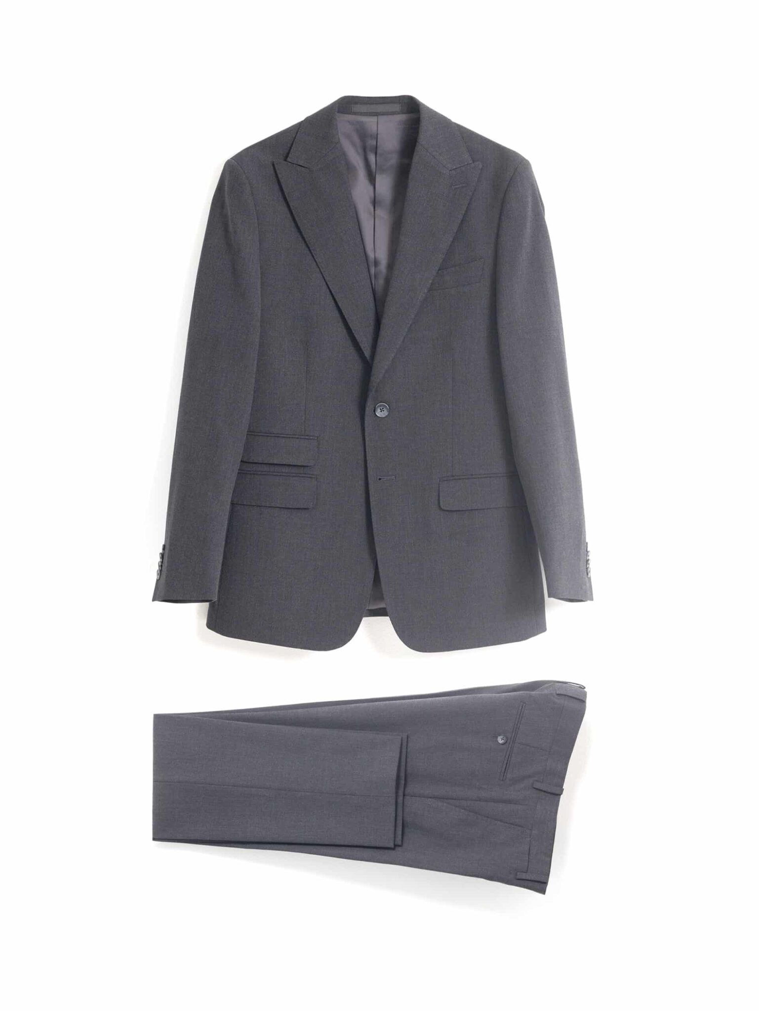 PuroEgo Traje 3 Piezas Gris Antracita Slim Fit — Hombre